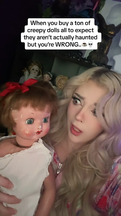 My Haunted Doll MOVED (caught on camera) 😳☕️ #scary #haunted #doll #shorts