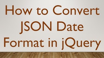 How to Convert JSON Date Format in jQuery