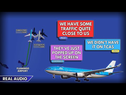 KLM Airbus A330 reports unidentified airplane quite close to them near Venezuelan Airspace. Real ATC