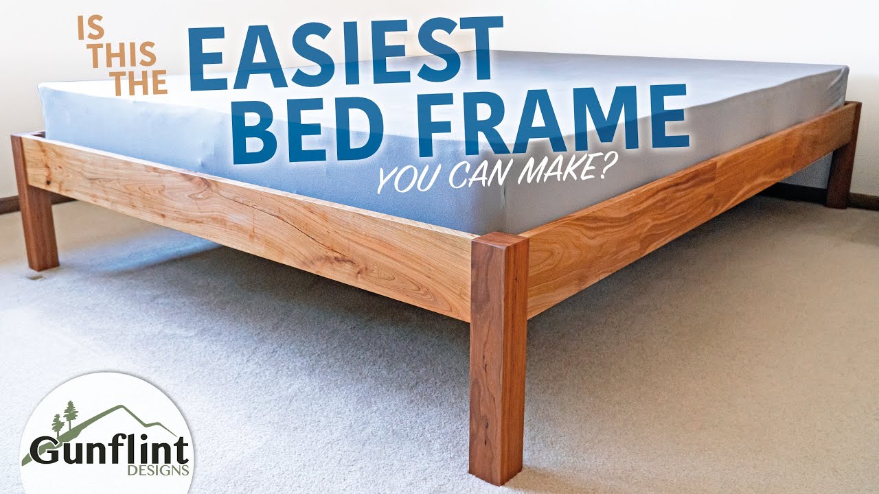 Super Simple Queen Bed Frame - Diy In A Day - Youtube