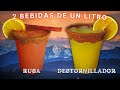 2 bebidas de un litro  destornillador  rusa  bebidas para negocio o fiesta 