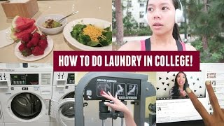 Gym, Work, Food & Doing Laundry in College!