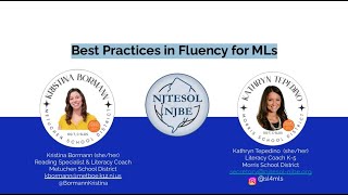 Best Practices in Fluency for MLs NJTESOL-NJBE PLC