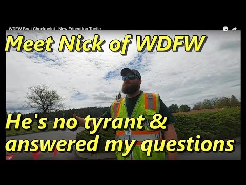 WDFW Boat Checkpoint - New Education Tactic