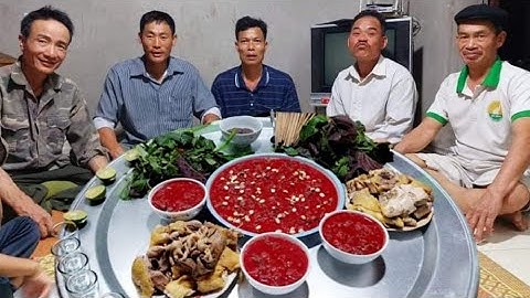 Thịt Cầy Nấu Rượu Mận.Tiết Canh Chó.Thánh Ăn tiết canh | Nguyễn Ngọc Biển HN.
