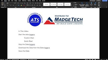 MadgeTech Starting, Stopping, downloading and saving data from the loggers