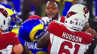 Aaron Donald chokes DJ Humphries during NFL Wild Card Round Rams-Cardinals playoff game