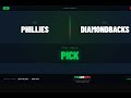 Arizona Diamondbacks vs Philadelphia Phillies | Buck Malone PRO | BASEBALL Betting
