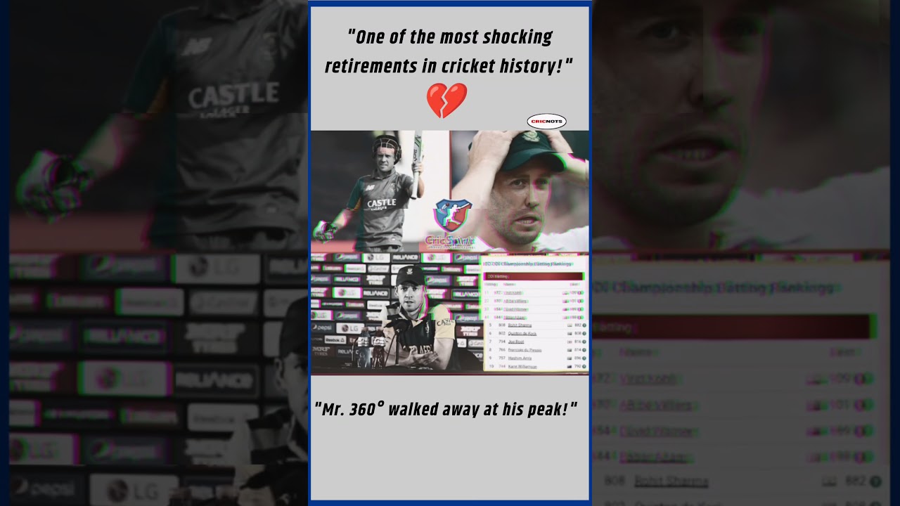 AB de Villiers Retirement Shock | Mr 360° Left Cricket at His Peak!