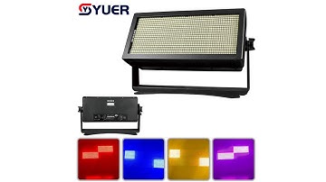 YUER™️ 1000W Waterproof IP65 RGBW LED Strobe Light 8 Segements DMX Party Stage Dj Disco