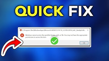 Fix Windows Cannot Access the Specified Device, Path, or File Error