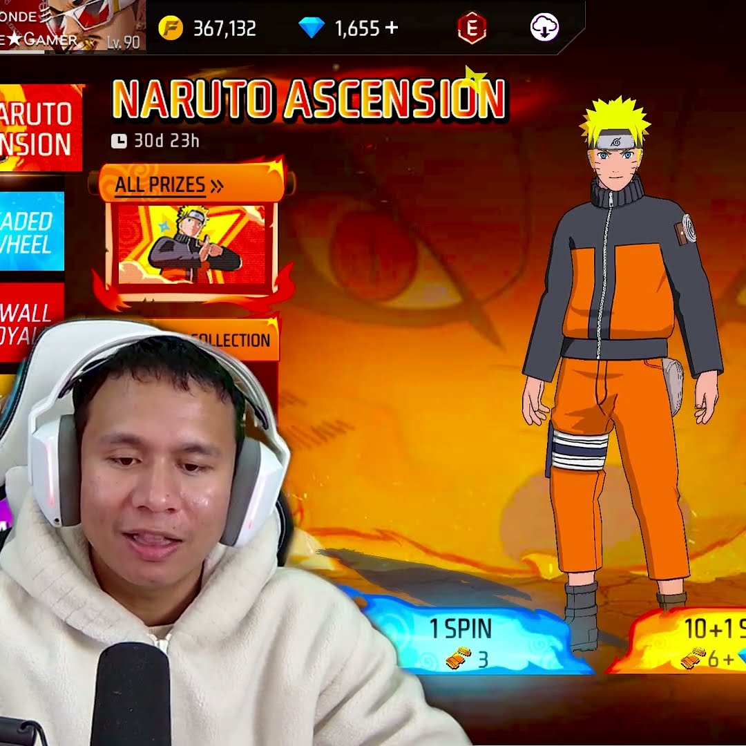 I Got Naruto All Bundles in My V Badge 90 Level ID ? #shorts #freefire #tondegamer