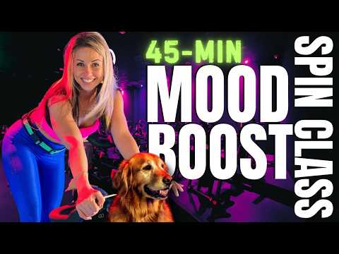 🥳 45-Min Indoor Cycling Workout | MOOD BOOST! | RHYTHM RIDE SPIN CLASS!