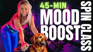 🥳 45-Min Indoor Cycling Workout | MOOD BOOST! | RHYTHM RIDE SPIN CLASS!
