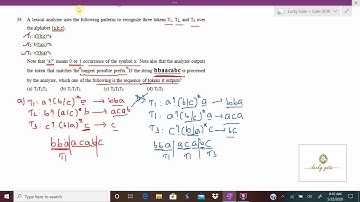 31. GATE-2018-Compiler Design (Lexical Analyzer) Question and its Detailed Solution...