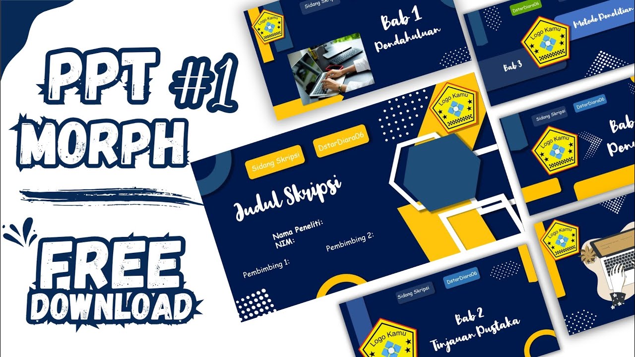 Template PPT Morph || Free Download || PPT Skripsi || PPT Sempro || PPT Tugas
