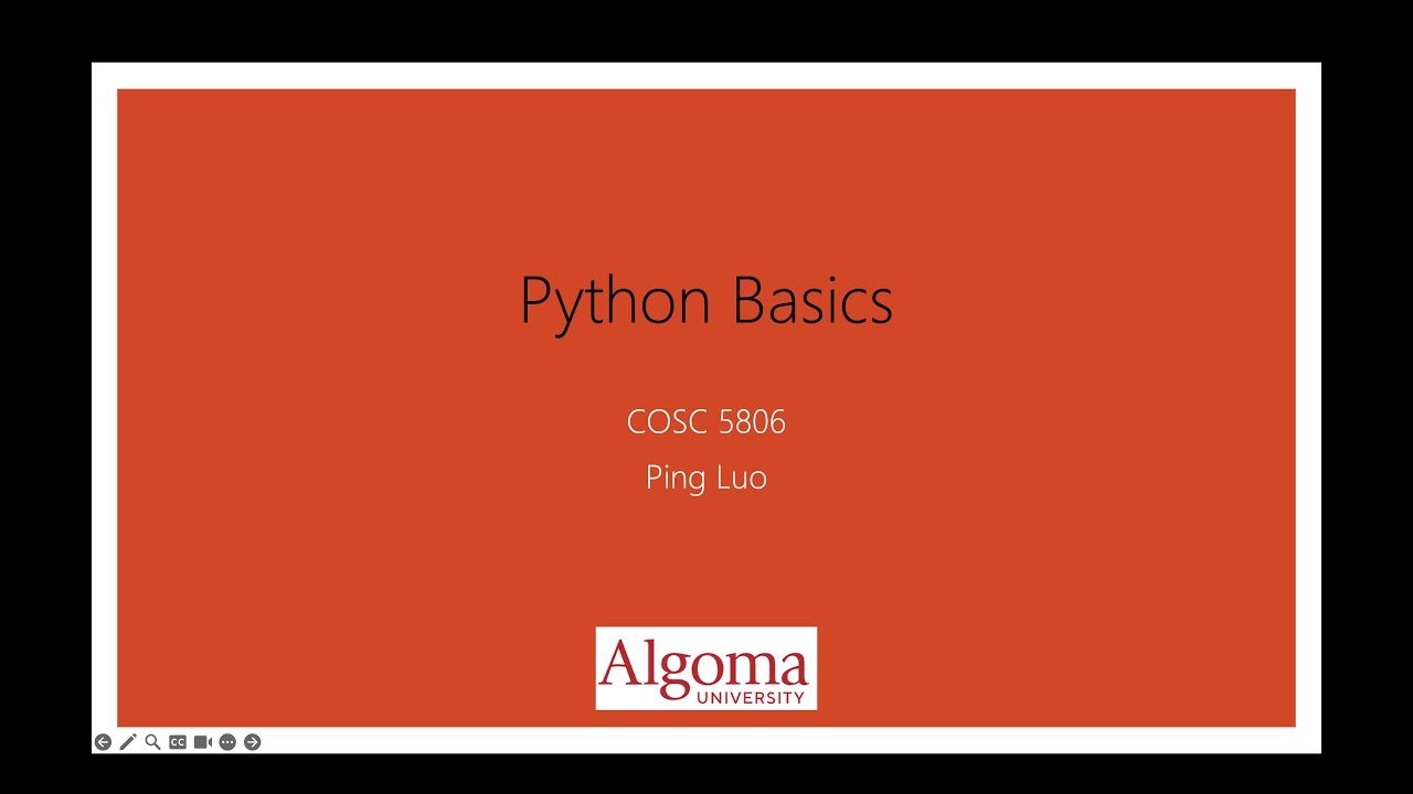 Chapter 2 - Python Basics - YouTube