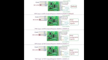 R4PIN08 8ch DC 5-24V 2.54MM Pin RS485 Multifunctional DI-DO Module