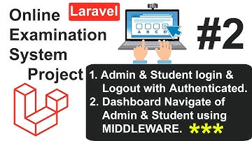 OES #2 - Admin & Student login & logout With Full Authenticated using Middleware In Laravel in Hindi