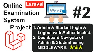 OES 2 - Admin & Student login & logout With Full Authenticated using Middleware In Laravel in Hindi