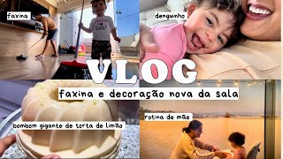 VLOG | FAXINA E DECORACAO NOVA NA SALA| montamos o sofa novo