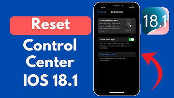 How To Reset Control Center On Iphone Ios 18,18.1