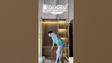 Tủ áo gỗ MDF cao cấp 2x2m, đèn LED cảm ứng