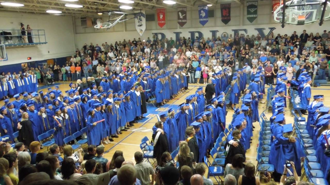 Ripley High School Class of 2016 Alma Mater and cap toss YouTube