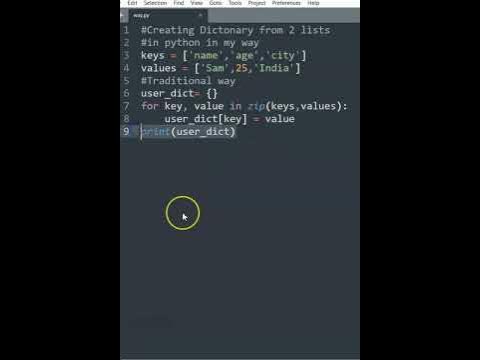 Dictionary from Two Lists with zip Function in Python #python # ...