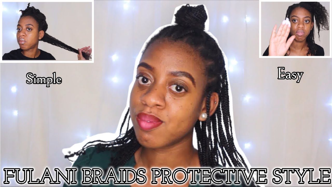 Fulani Braids On Type 4 Natural Hair No Extensions YouTube