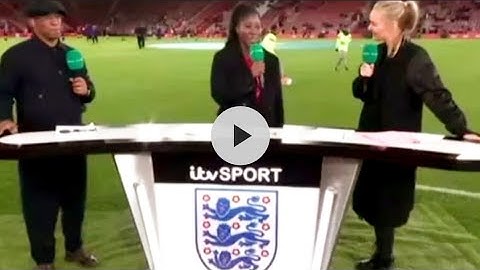 Laura Woods collapses on itv show as Ian Wright grabs her to save life vs England vs Ghana Womens 🥺