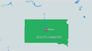 South Dakota USA Map - Editable Keynote Presentation Template (Free Download)