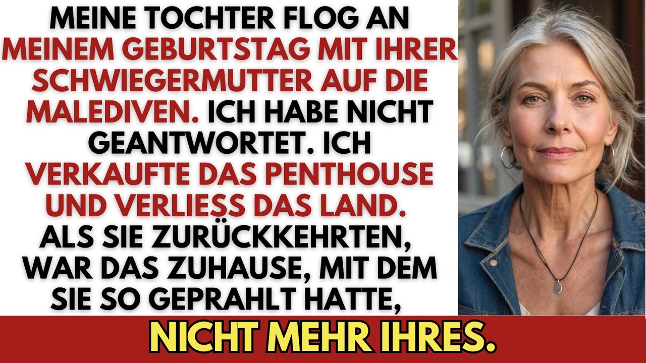 Am Morgen meines 65. Geburtstags schrieb mir meine Tochter: „Das Mittagessen klappt heute nicht. Wir fliegen mit Torstens Mutter auf die Malediven. Ruf bitte nicht an, das Roaming ist teuer.“ Ich...