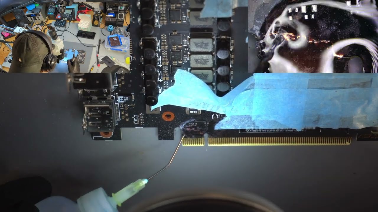 RTX 4070 Ti Super - cracked pcb repair - YouTube