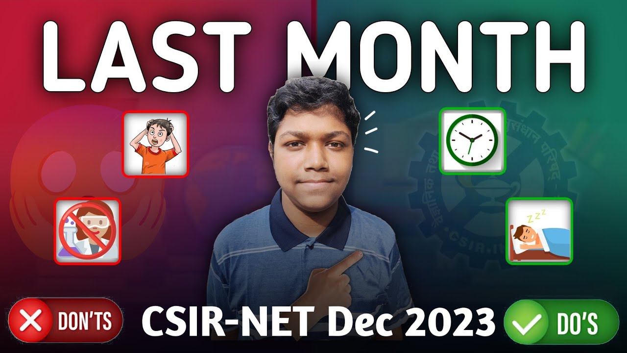 CSIR NET Dec 2023 Last month strategy | Preparation strategy for csir ...