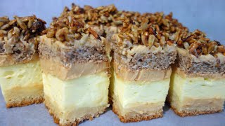 Sernik Papieski. Przepis jak zrobić sernik z kajmakiem i słonecznikiem, który każdemu wychodzi