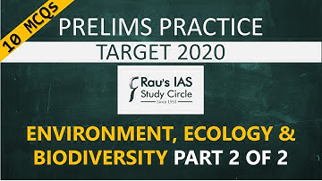 UPSC Prelims 2020 Practice MCQs  Environment, Ecology & Biodiversity  Part 2 of 2  Rau