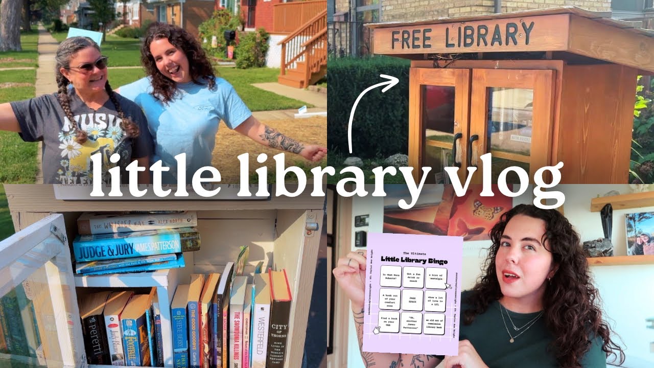 Little Free Library Vlog 📚☀️ *HUGE haul & unhaul* 