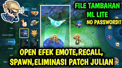 Data Open Efek Emote, Recall, Spawn & Eliminasi Patch Julian | File Tambahan ml lite