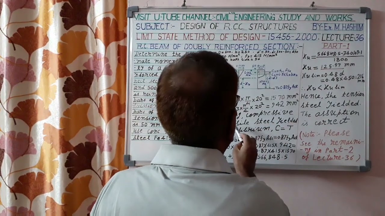 Design of RCC doubly beam