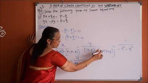 Class 10 - Pair of Linear Equations in two variables (Chapter 3) Exercise 3.7 Optional  (Part 54)