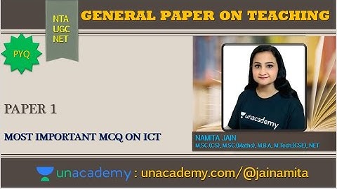 NTA UGC NET CS | PAPER 1| ICT | CRACK NTA UGC NET/JRF 2020 - 21 | NAMITA JAIN