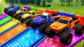INSANE MONSTER TRUCK Rainbow Challenge 🌈🔥 | Glitter Track Race You’ve Never Seen! #3