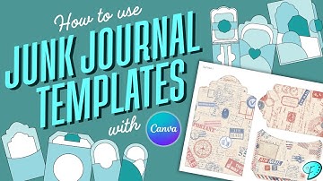 How to use Junk Journal Templates in Canva | Tags and Pockets | Tutorial | Emily Designs