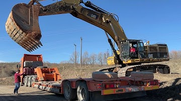 Loading And Transporting The Caterpillar 385C Excavator - Sotiriadis/Labrianidis Mining Works