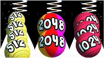 Merge 2048 Run Ball - Gameplay Walkthrough - Max Levels (Lvl 21-40)