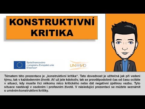 Video: Co Je Konstruktivní Kritika