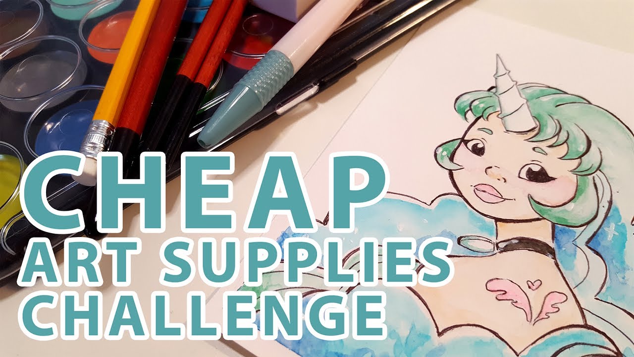 CHEAP ART SUPPLIES CHALLENGE YouTube