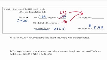 Percentages - AHS Finite Math 10.1 Lecture Video