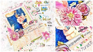 SCRAPBOOK PAGE Process: Carnation Chivalry with Momenta